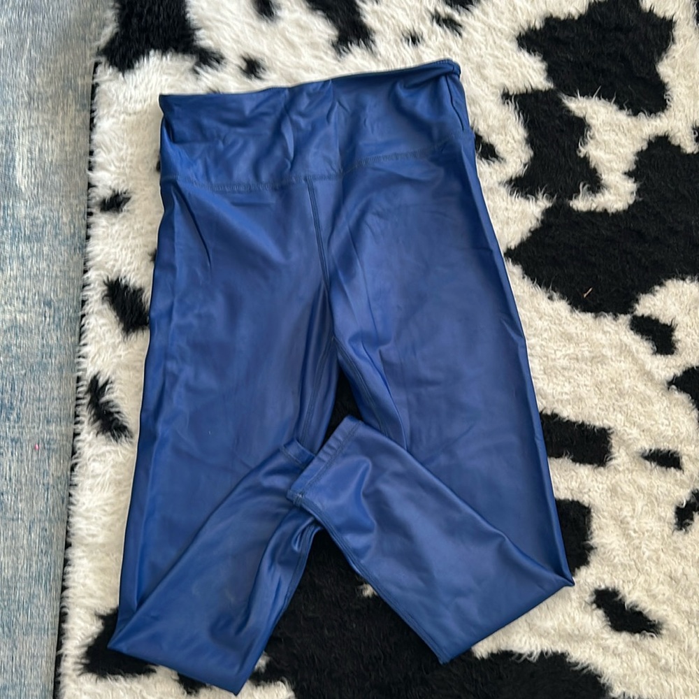Like new  Zyia navy metallic leggings. Worn 1 time! Size 6/8